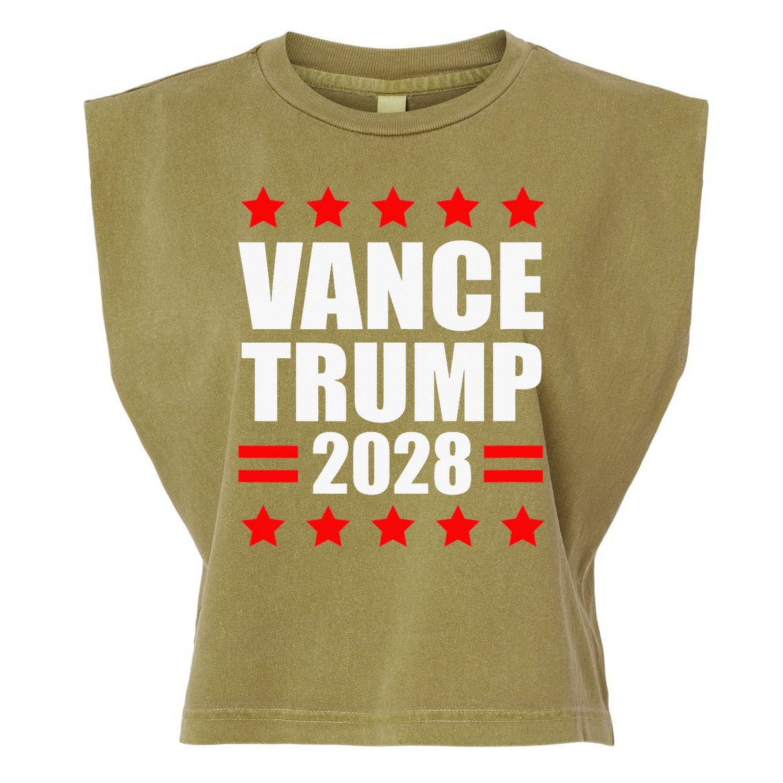 Vance Trump Presidential Election 2028 Political Garment-Dyed Women's Muscle Tee