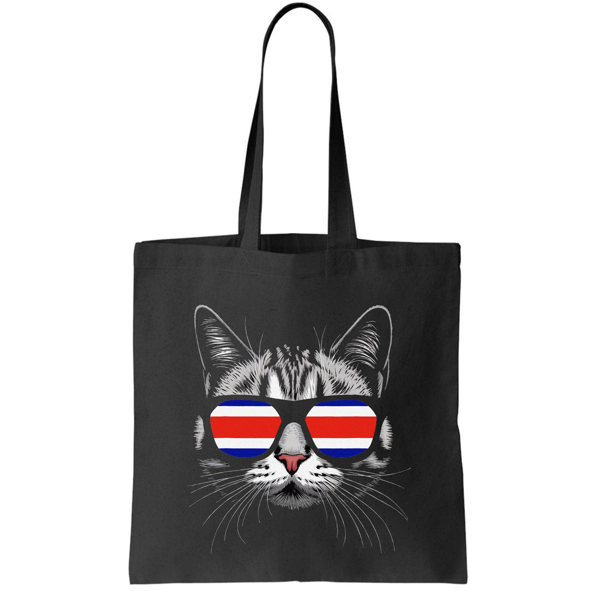 Vacation Tropical Pura Vida Cat Sunglasses Costa Rica Flag .Png Bag