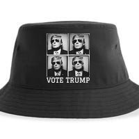 Vote Trump Photobooth Badass Trump In Sunglasses Sustainable Bucket Hat