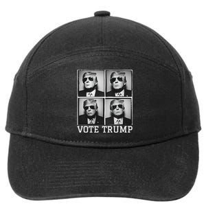 Vote Trump Photobooth Badass Trump In Sunglasses 7-Panel Snapback Hat