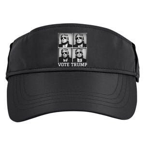 Vote Trump Photobooth Badass Trump In Sunglasses Adult Drive Performance Visor