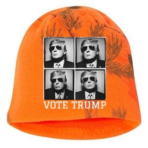 Vote Trump Photobooth Badass Trump In Sunglasses Kati - Camo Knit Beanie