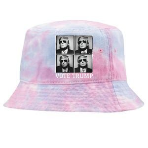 Vote Trump Photobooth Badass Trump In Sunglasses Tie-Dyed Bucket Hat