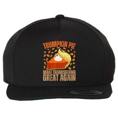 Vintage Trumpkin Pie Make Thanksgiving Great Again Funny Trump Support Tee Wool Snapback Cap