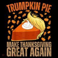 Vintage Trumpkin Pie Make Thanksgiving Great Again Funny Trump Support Tee Kids T-Shirt