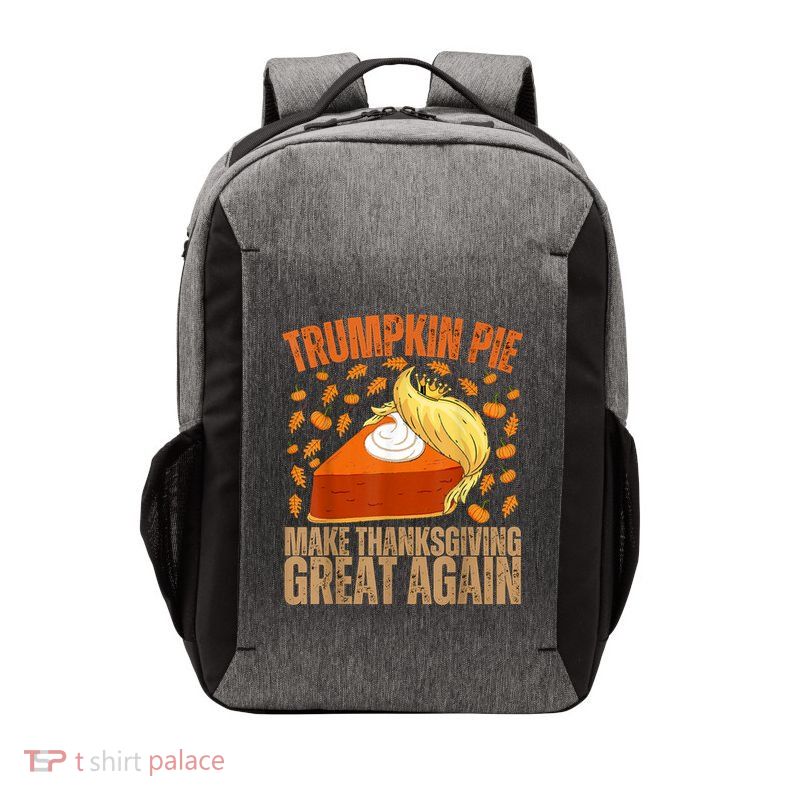 Vintage Trumpkin Pie Make Thanksgiving Great Again Funny Trump Support Tee Vector Backpack