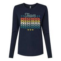 Vintage Team Preschool Back To School Teacher Womens Cotton Relaxed Long Sleeve T-Shirt