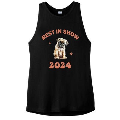 Vito The Pug Best In Show 2024 Ladies PosiCharge Tri-Blend Wicking Tank