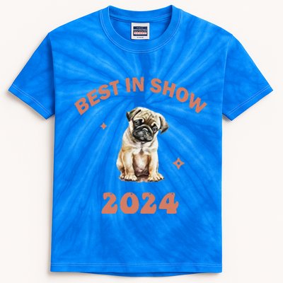 Vito The Pug Best In Show 2024 Kids Tie-Dye T-Shirt