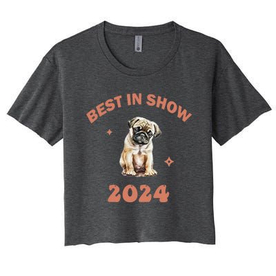 Vito The Pug Best In Show 2024 Women's Crop Top Tee