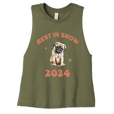 Vito The Pug Best In Show 2024 Women's Racerback Cropped Tank