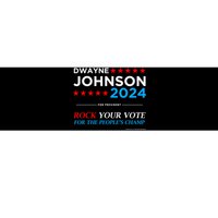 Vote The Rock 2024 President Dwayne Johnson Election (Black) Bumper Sticker