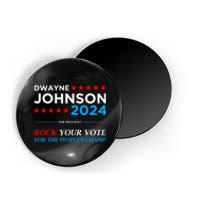 Vote The Rock 2024 President Dwayne Johnson Election (Black) Magnet