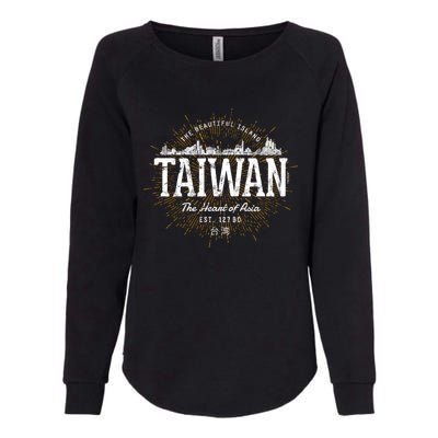 Vintage Taiwan Retro Gift Womens California Wash Sweatshirt