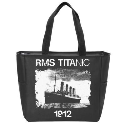 Vintage Titanic Remembrance Day RMS 1912 The Ship of Dreams Zip Tote Bag