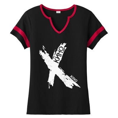 Viktor Tsoi Rock Musician Russia Cinema Ussr Ladies Halftime Notch Neck Tee