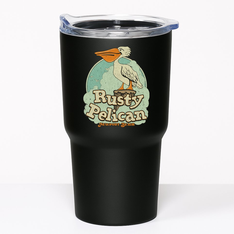 Vintage The Rusty Pelican 1972 Newport Beach Tumbler