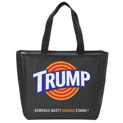 Vote Trump Removes Nasty Orange Stains Funny Zip Tote Bag