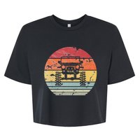 Vintage Truck Retro Sunset 4x4 Car Off Road Bella+Canvas Jersey Crop Tee