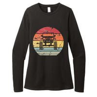 Vintage Truck Retro Sunset 4x4 Car Off Road Womens CVC Long Sleeve Shirt