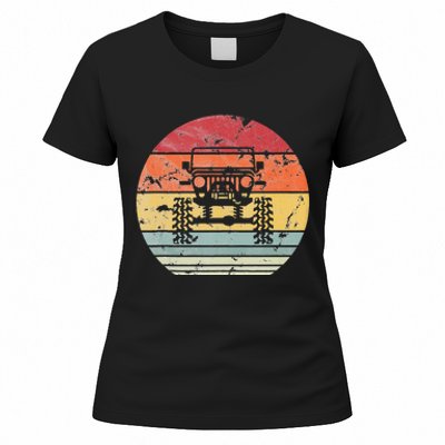 Vintage Truck Retro Sunset 4x4 Car Off Road Women's T-Shirt