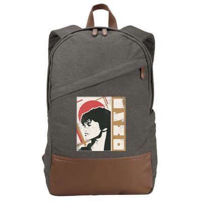 Viktor Tsoi Rock Musician Russia Cinema USSR Cotton Canvas Backpack