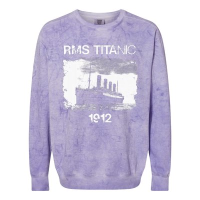 Vintage Titanic Remembrance Day RMS 1912, The Ship of Dreams Colorblast Crewneck Sweatshirt