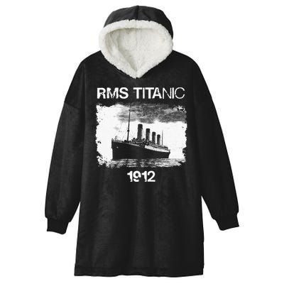 Vintage Titanic Remembrance Day RMS 1912, The Ship of Dreams Hooded Wearable Blanket