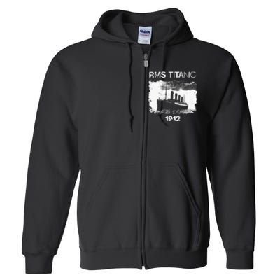 Vintage Titanic Remembrance Day RMS 1912, The Ship of Dreams Full Zip Hoodie