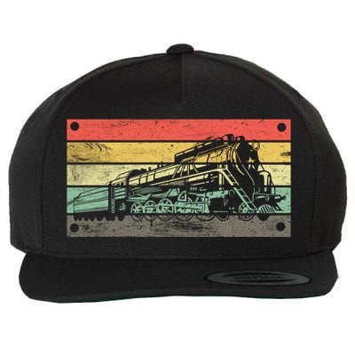 Vintage Train Railroad Retro Gift Railroad Engineer Gift Meaningful Gift Wool Snapback Cap