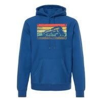 Vintage Train Railroad Retro Gift Railroad Engineer Gift Meaningful Gift Premium Hoodie