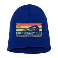 Vintage Train Railroad Retro Gift Railroad Engineer Gift Meaningful Gift Short Acrylic Beanie