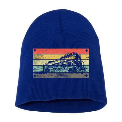 Vintage Train Railroad Retro Gift Railroad Engineer Gift Meaningful Gift Short Acrylic Beanie