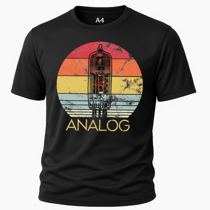 Vacuum Tube Retro Analog Audio Valve Amp Hi Fi Or Guitar Cooling Performance Crew T-Shirt