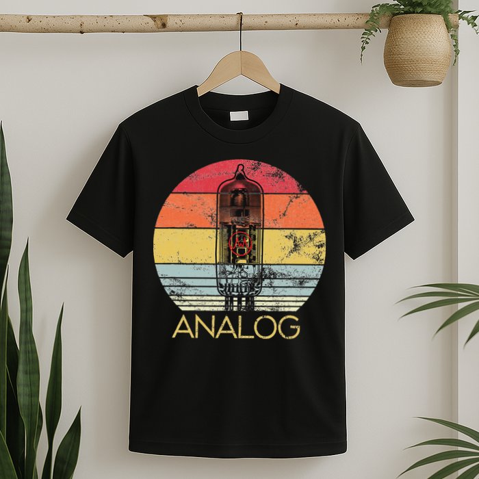 Vacuum Tube Retro Analog Audio Valve Amp Hi Fi Or Guitar T-Shirt