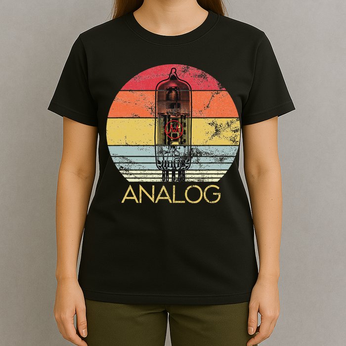 Vacuum Tube Retro Analog Audio Valve Amp Hi Fi Or Guitar T-Shirt