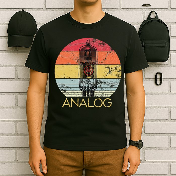 Vacuum Tube Retro Analog Audio Valve Amp Hi Fi Or Guitar T-Shirt