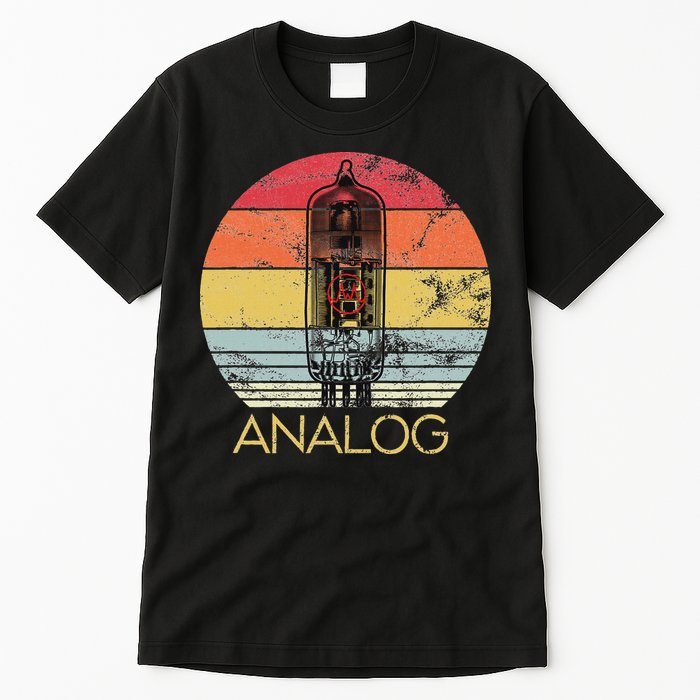 Vacuum Tube Retro Analog Audio Valve Amp Hi Fi Or Guitar Tall T-Shirt