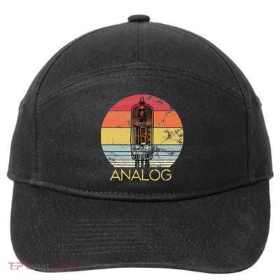 Vacuum Tube Retro Analog Audio Valve Amp Hi Fi Or Guitar 7-Panel Snapback Hat
