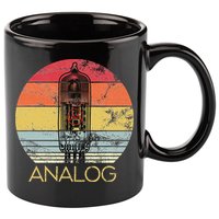 Vacuum Tube Retro Analog Audio Valve Amp Hi Fi Or Guitar 11oz C Handle Ceramic Mug