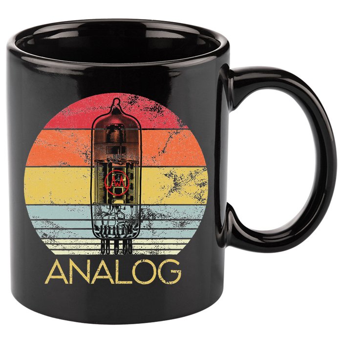 Vacuum Tube Retro Analog Audio Valve Amp Hi Fi Or Guitar 11oz C Handle Ceramic Mug