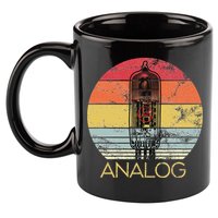 Vacuum Tube Retro Analog Audio Valve Amp Hi Fi Or Guitar 11oz C Handle Ceramic Mug