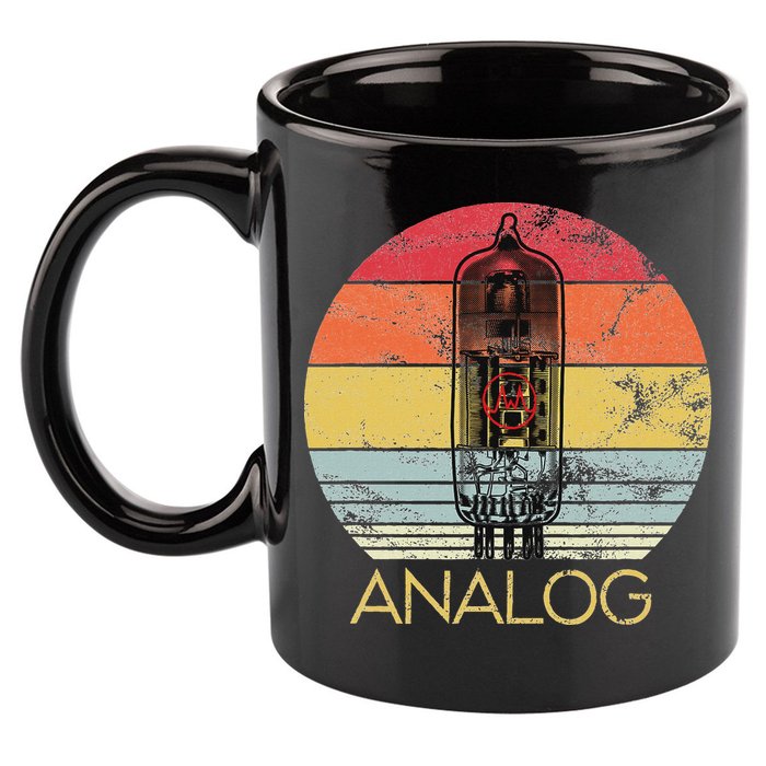 Vacuum Tube Retro Analog Audio Valve Amp Hi Fi Or Guitar 11oz C Handle Ceramic Mug