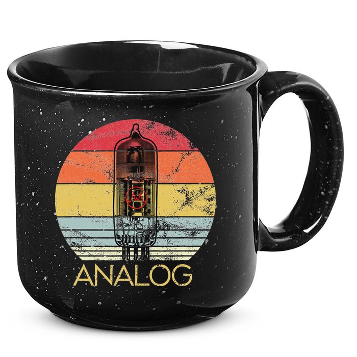 Vacuum Tube Retro Analog Audio Valve Amp Hi Fi Or Guitar 15oz Campfire Ceramic Mug