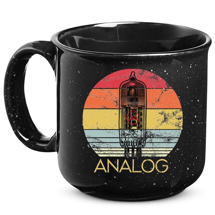 Vacuum Tube Retro Analog Audio Valve Amp Hi Fi Or Guitar 15oz Campfire Ceramic Mug