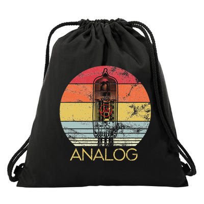 Vacuum Tube Retro Analog Audio Valve Amp Hi Fi Or Guitar Drawstring Bag