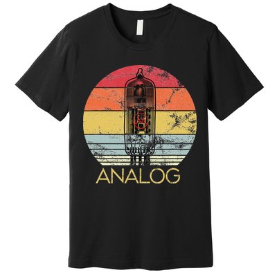 Vacuum Tube Retro Analog Audio Valve Amp Hi Fi Or Guitar Premium T-Shirt