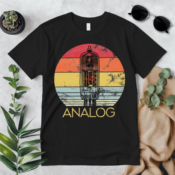 Vacuum Tube Retro Analog Audio Valve Amp Hi Fi Or Guitar Premium T-Shirt