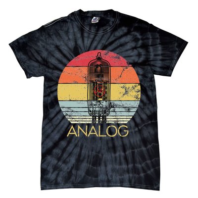 Vacuum Tube Retro Analog Audio Valve Amp Hi Fi Or Guitar Tie-Dye T-Shirt