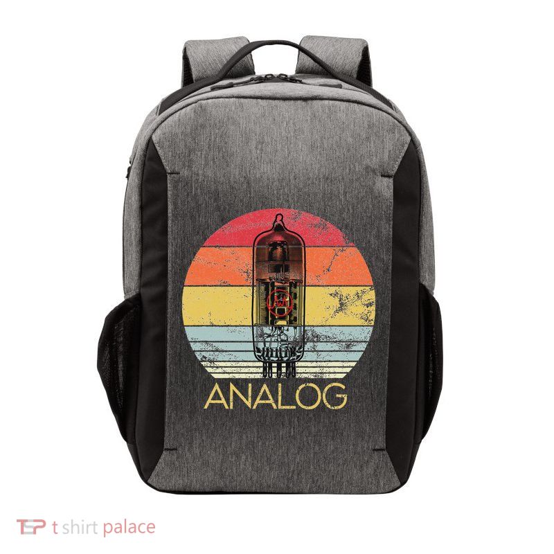 Vacuum Tube Retro Analog Audio Valve Amp Hi Fi Or Guitar Vector Backpack